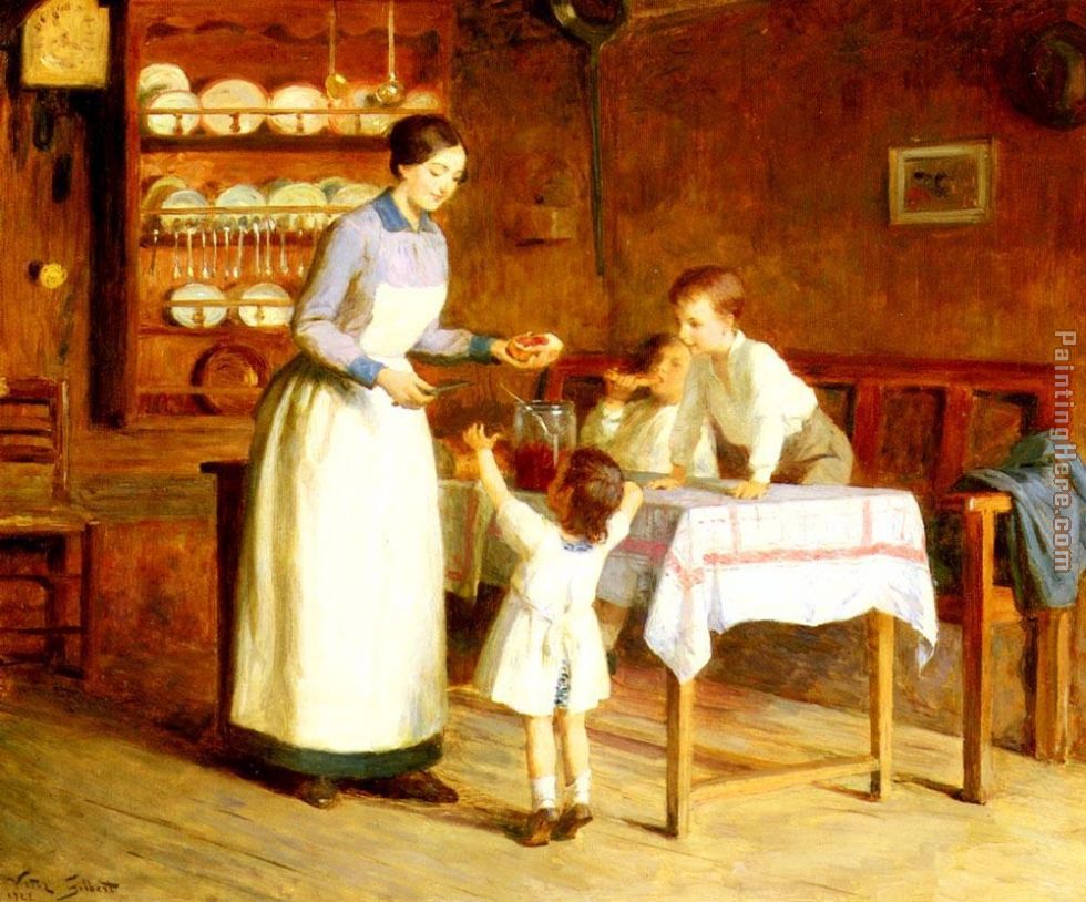 The Children's Taste painting - Victor Gabriel Gilbert The Children's Taste art painting
